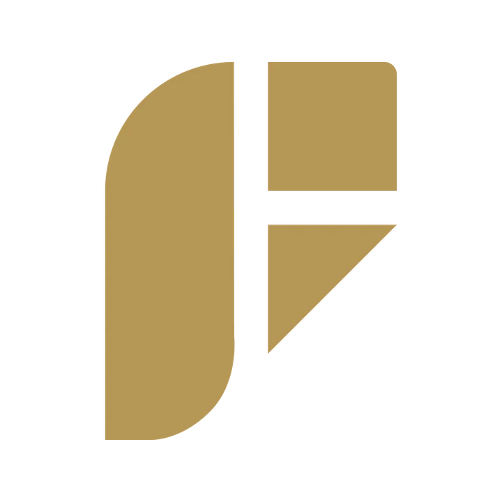Fortal Studio logo, mark, gold